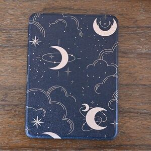 Celestial Moon & Stars Kindle Cover in Navy and silver